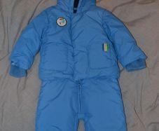 Little Rocha 2-in-1 blue hooded snowsuit 74cm 6-9 months