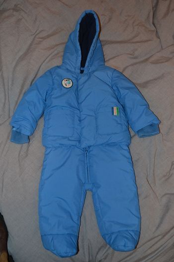 Little Rocha 2-in-1 blue hooded snowsuit 74cm 6-9 months
