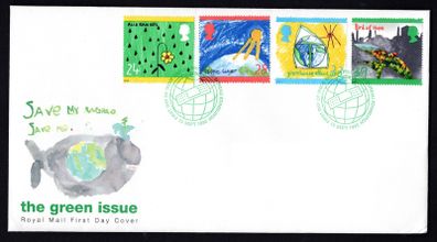 1992 Great Britain The Green Issue Commemorative Stamps Royal Mail Addressed First Day Cover (FDC)