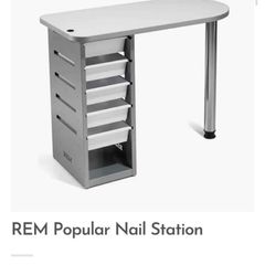 Nail desk with built in extractor fan.