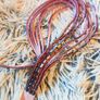 Purple Boho Multi-Layer Leather Bracelet with Rhinestones Image 3