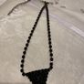 Beautiful black crystal tie necklace Image 2
