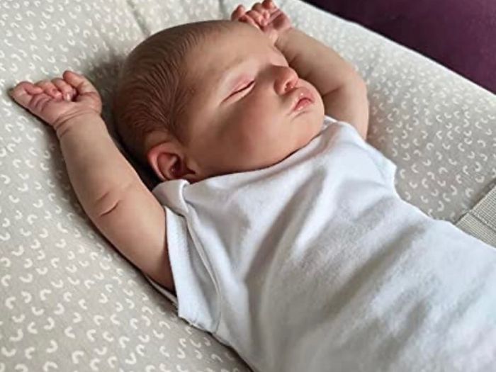 Reborn Dolls 19inch Sleeping Soft Hand-Drawing Hair Silicone Dolls Vinyl Collectible Art Doll (FREE POSTAGE)