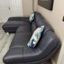 Modern Leather Corner Sofa and 2 Seater Excellent Condition Image 2