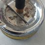 Vintage Roulette Push Ashtray: Metal Man Cave Decor,1960s 70s ,sold as seen ,see pictures for condition, used ,,abit of rust ,needs a clean Image 8