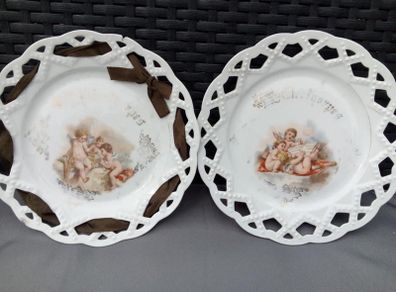2 Beautiful Vintage Porcelain Plates