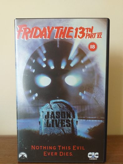 Friday The 13th Part VI JASON LIVES Horror Film VHS PAL Video Tape Cassette (SUPER ULTRA RARE) In This Exceptional Condition
