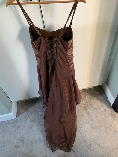 Anoushka designer bronze 3/4 length dress...stunning detail