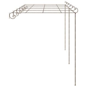 Garden Rose Arch Antique Brown 6x3x2.5 m Iron