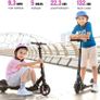 NEW SALE | Electric Scooter, 6.5'' Foldable Electric Scooter for Kids Ages 6-12, Up to 15 KM/H & 8 KM, LED Display, Colorful LED Lights, Lightweight Kids E Scooter Image 2