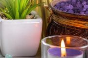 Set of Lavender Scented Tea Lights with Dried Lavender