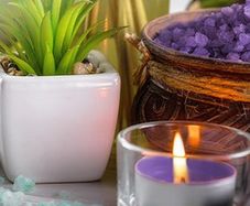 Set of Lavender Scented Tea Lights with Dried Lavender