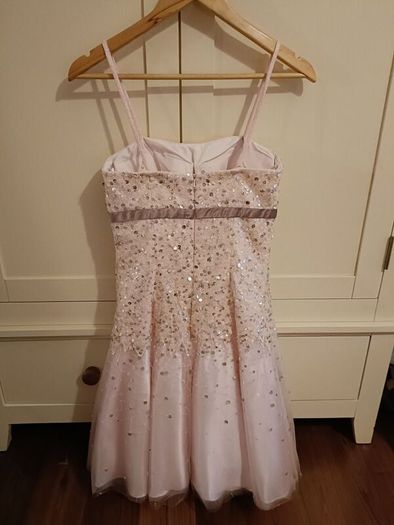 Baby pink cocktail dress