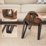 FREE SHIPPING Nesting Coffee Table, Set of 3 End Tables for Living Room, Stacking Side Tables, Sturdy and Easy Assembly, Steel Frame, Industrial Style, Rustic Brown and Black Image 4