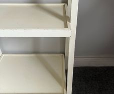 Contemporary ladder shelving unit