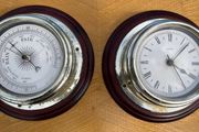 Ships clock and barometer
