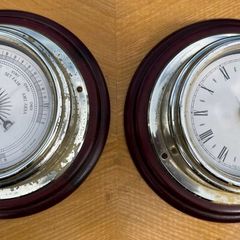 Ships clock and barometer