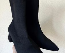 Knitted Ankle Boots Black UK6.5/ US 9/ EU 40
