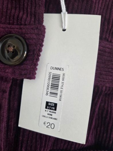 6-7years, Brand-New LeighTucker Purple Corduroy Jumpsuit