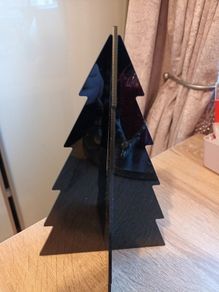 Black contempory acrylic christmas tree
