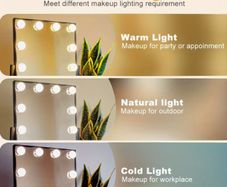 Light Up Your Vanity: Hollywood Style LED Mirror Lights Kit with Dimmable Bulbs