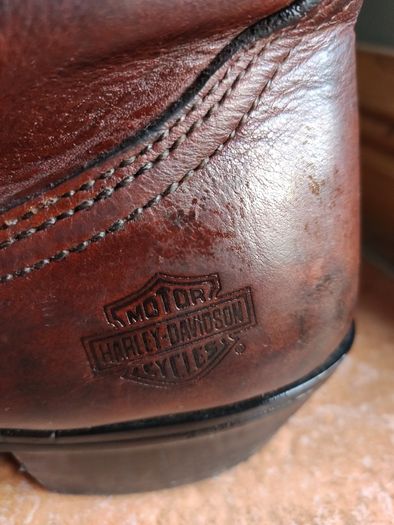 RARE Vintage Harley-Davidson Brown Leather Cowboy Boots Men's Size UK 10