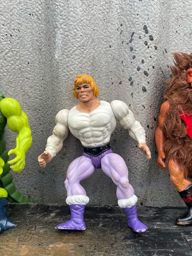 Vintage Masters of the Universe, He-man, Prince Adam, Stinker, Grizzlor, Whiplash, Mossman, c1980s