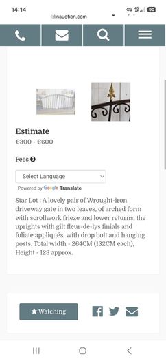 Wrought iron gates