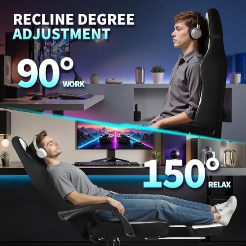 Gaming Chair with Footrest