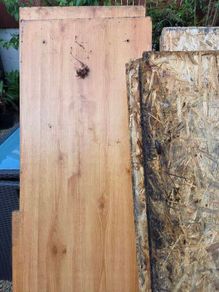 plywood and wood