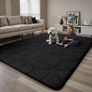 Rugs Living Room 140x200,3D Black Area Rugs for Bedroom,Extra Large Rugs for living room,Machine Washable Anti Slip Image 5