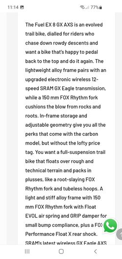 trek fuel ex8 gx axs t_type gen 6