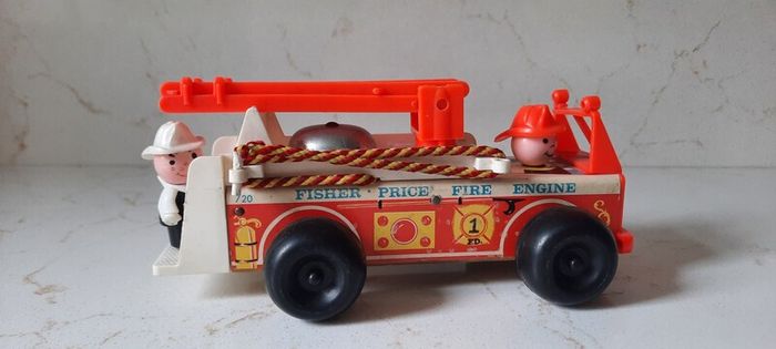 Vintage Retro Fisher Price Fire Engine 1970s