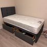 Brand New Stylish single Divan Beds.. Multiple Options Of Headboards. Tufted Memory Foam Mattresses Available. Drawers Storage Available Image 8