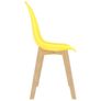Dining Chairs 6 pcs Yellow Plastic Image 4