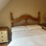 Antique Pine 4ft 6 double bed and mattress. Image 4
