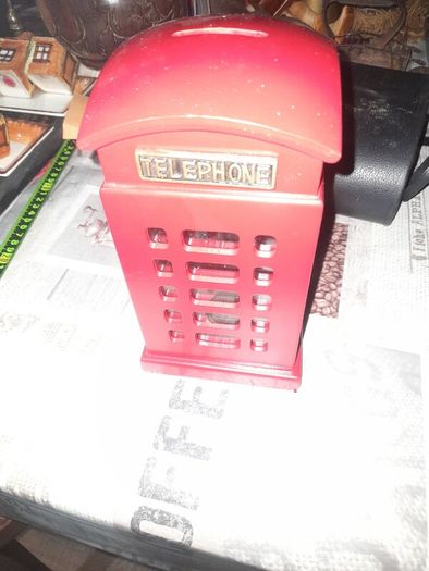 Vintage Telephone Box Money Bank, Postage Available on all my Items or Collection in Rochfortbridge Westmeath