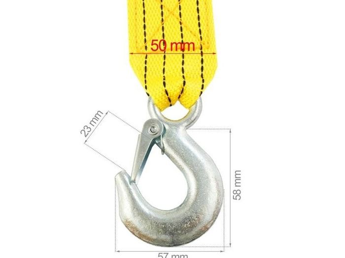 New 5m 3 Tonne Tow Towing Yellow Pull Rope Strap Heavy Duty Car Recovery #1382