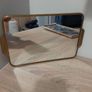 antique glasses and mirrored tray and a beautiful gold rim picture no damage Image 6