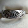 Vintage 925 Sterling Silver Celtic spiral band Ring size Q - 5.0g Image 2