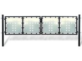 Black Double Door Fence Gate 300 x 150 cm