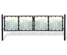 Black Double Door Fence Gate 300 x 150 cm