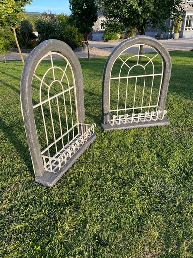 Pair of Decorative Garden Window Planters / Wall Features