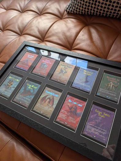 Custom framed Magic The Gathering The Hobbit Book Cover Surge Foil Editions