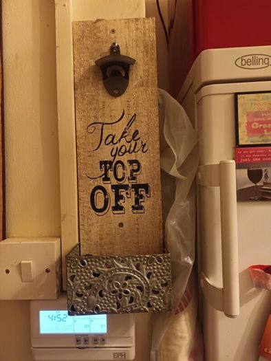 metal signs are bottle opener