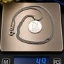 Vintage 925 Sterling Silver St Christopher Necklace Image 10