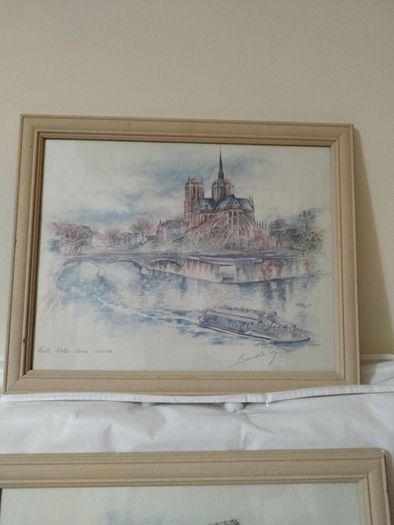Matching pair of Paris framed prints