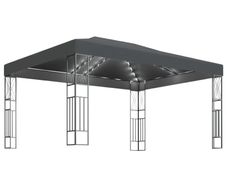 Gazebo with String Lights 3x4 m Anthracite Fabric