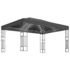 Gazebo with String Lights 3x4 m Anthracite Fabric