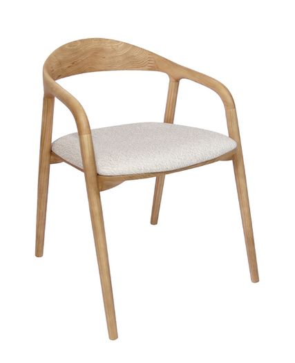 Mokki Ash Dining Chair  Beige Japandi Comfort